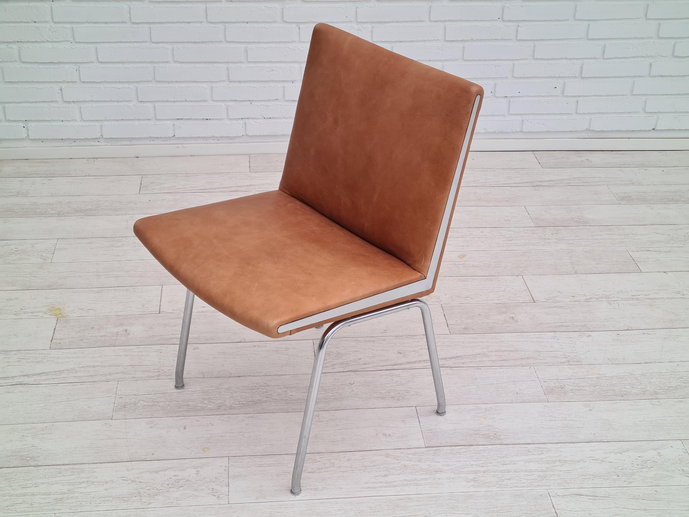 60s, Danish Design by H.J.Wegner, Chair Ap38, Completely Restored, Leather For Sale 5