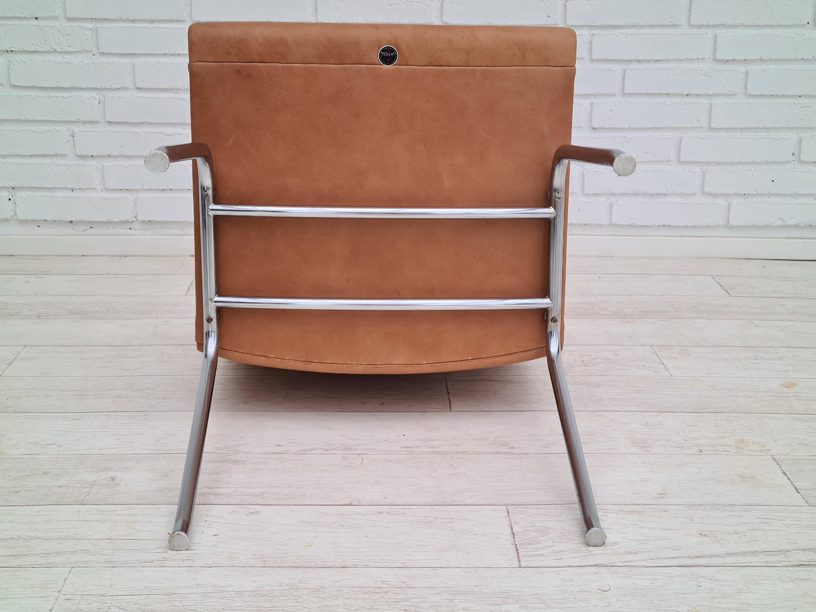 60er Jahre, dnisches Design von H.J. Wegner, Stuhl Ap38, komplett restauriert, Leder im Angebot 4