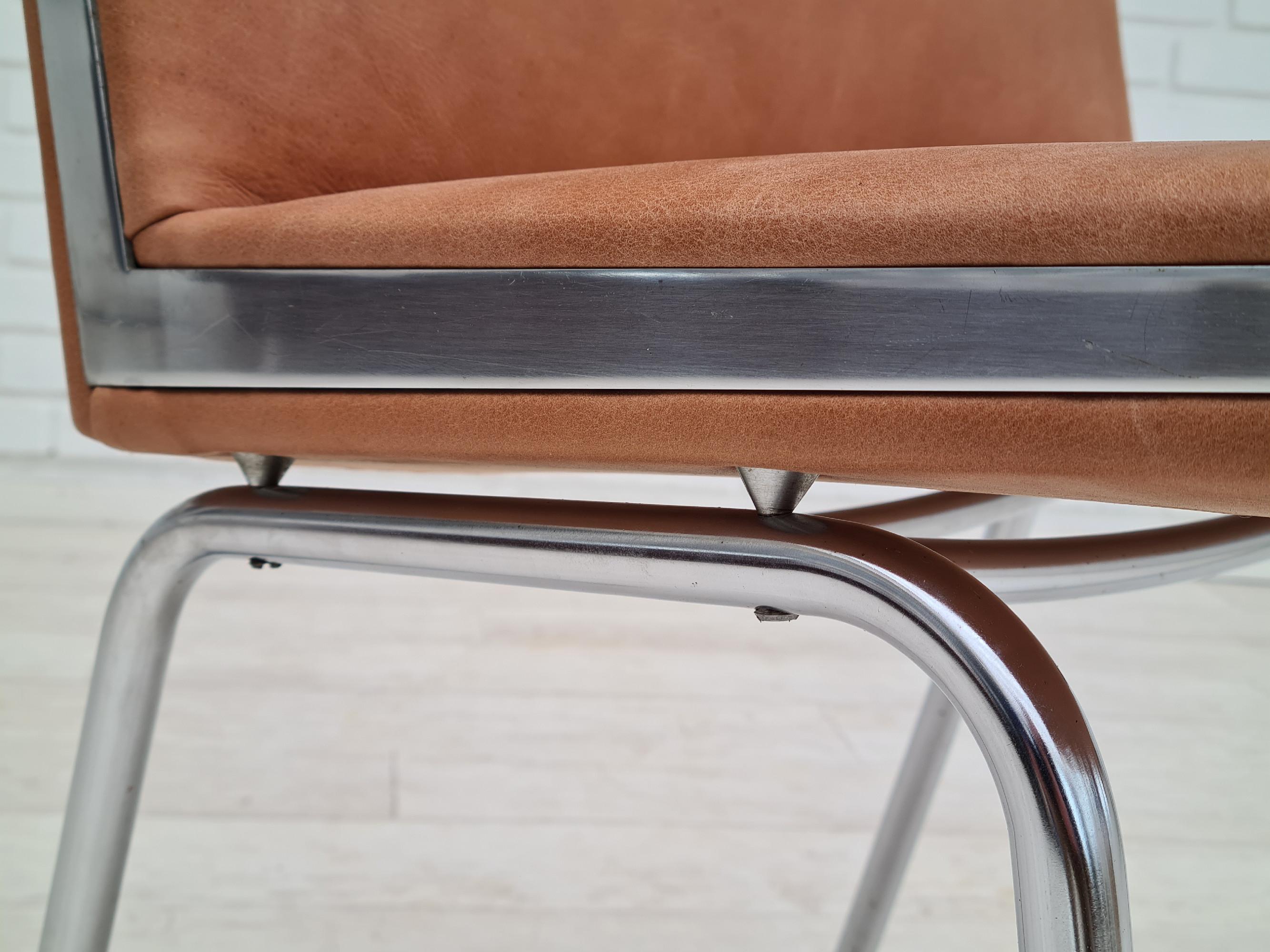 60s, Danish Design by H.J.Wegner, Chair Ap38, Completely Restored, Leather For Sale 1