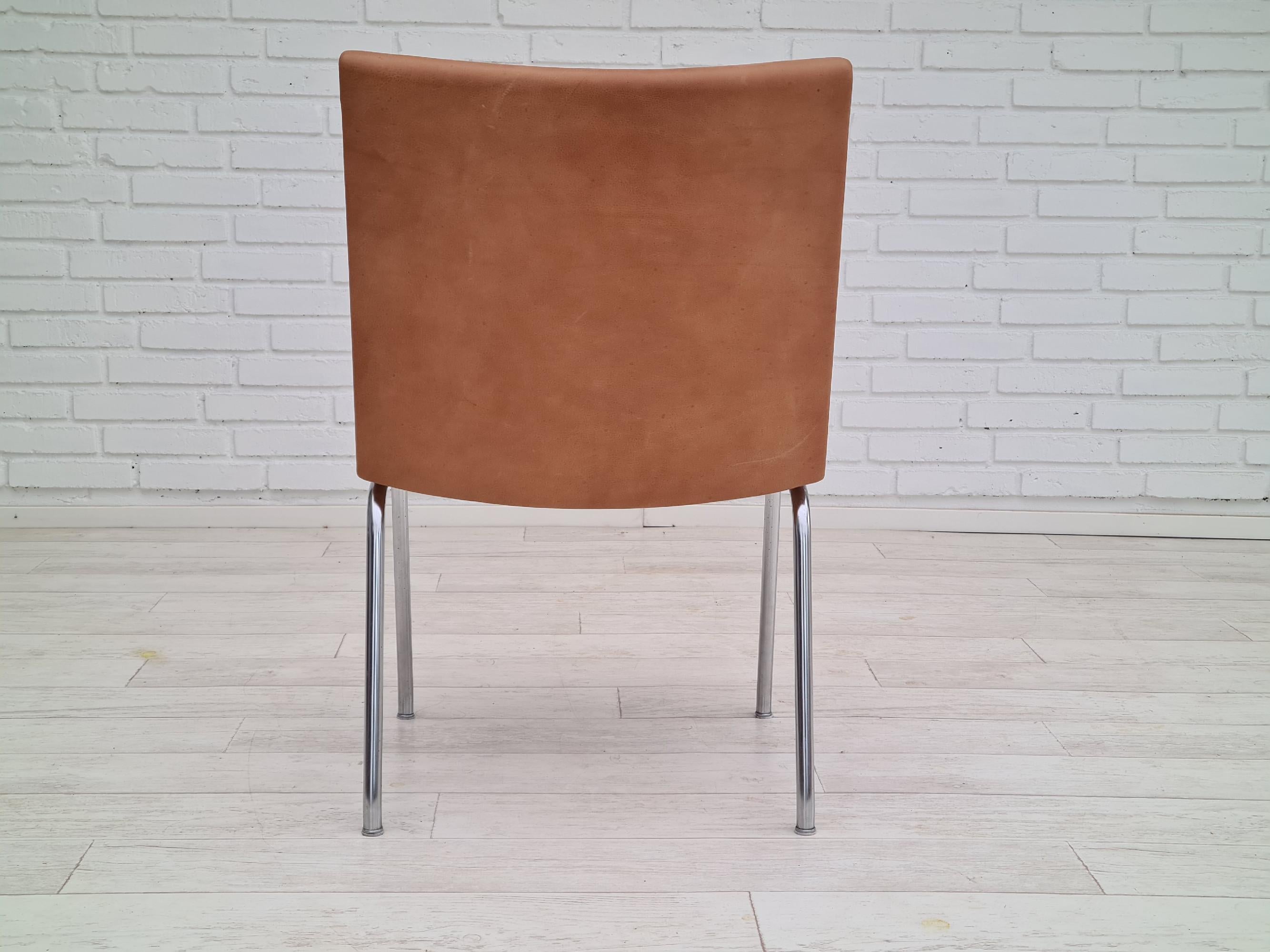 60s, Danish Design by H.J.Wegner, Chair Ap38, Completely Restored, Leather For Sale 3