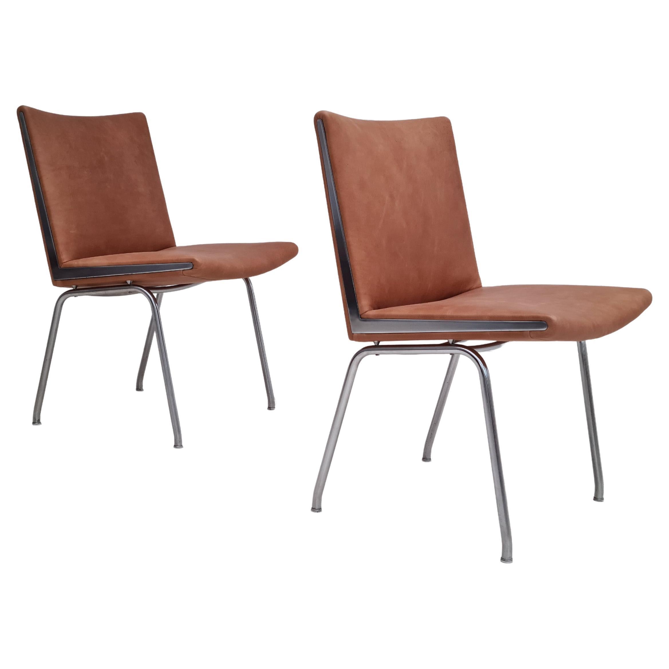 60s, Danish Design by H.J.Wegner, Chair Ap38, Completely Restored, Leather For Sale
