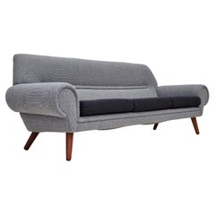 60s, Danish design by Kurt Østervig, 3 seater sofa, model 14, wool, teak wood
