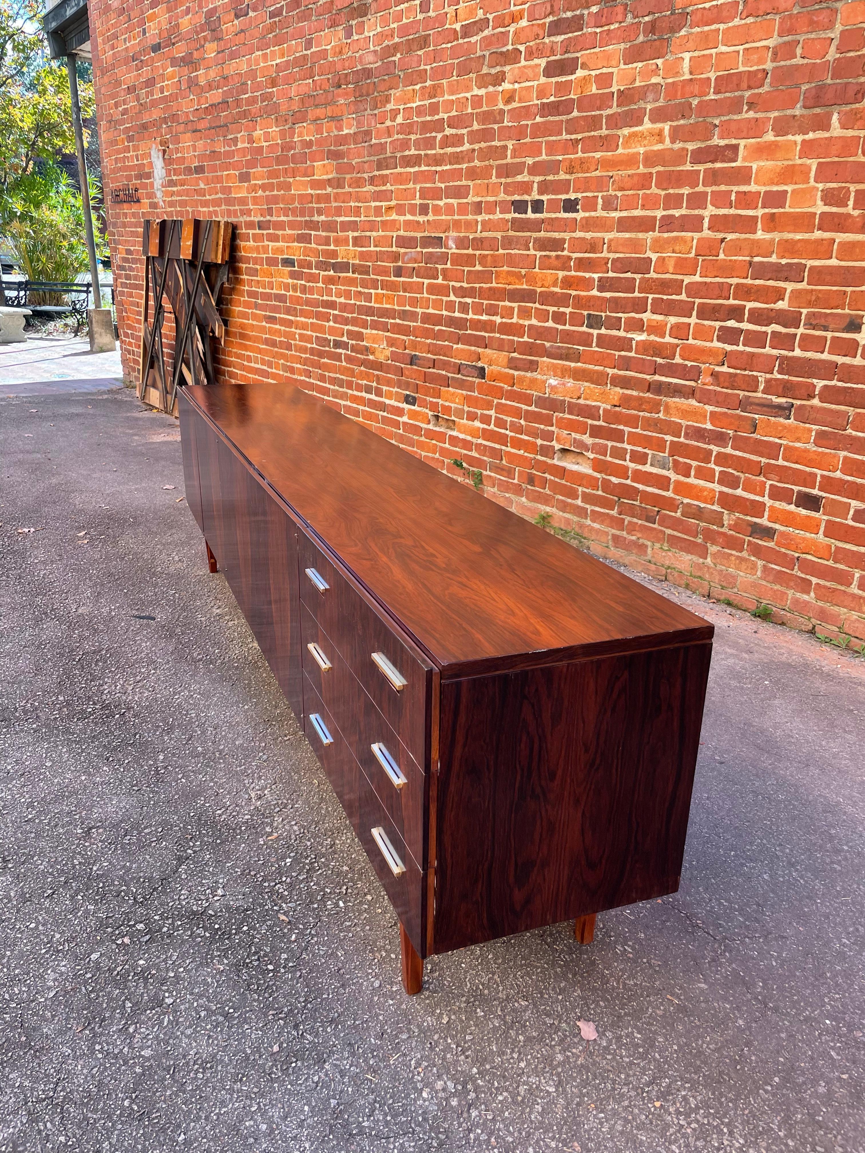 20th Century Danish Mid-Century Modern Monumental Rosewood Cradenza 1