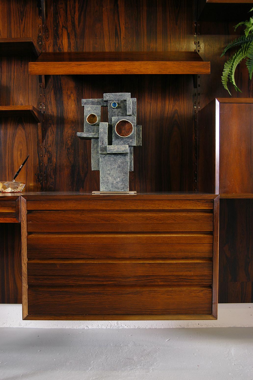 Rare 1960s Danish Rosewood ‘Cado’ Wall System by Poul Cadovius Midcentury Office 5