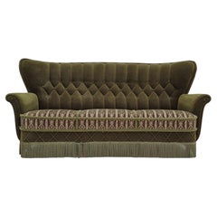 60s, Danish vintage 3 pers. sofa, velour, original condition
