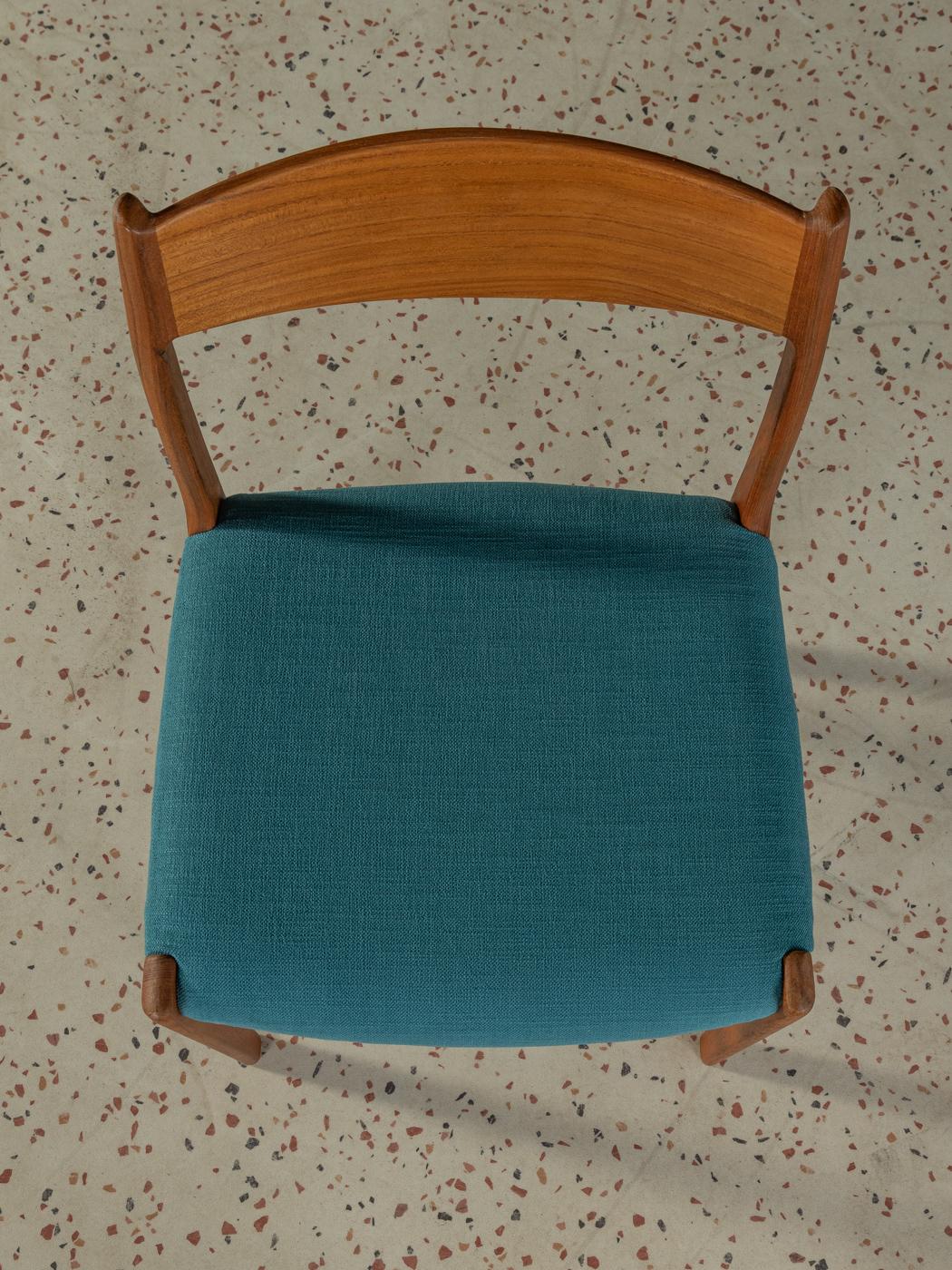 Upholstery 60s Dining Chairs by Arne Vodder for Sibast