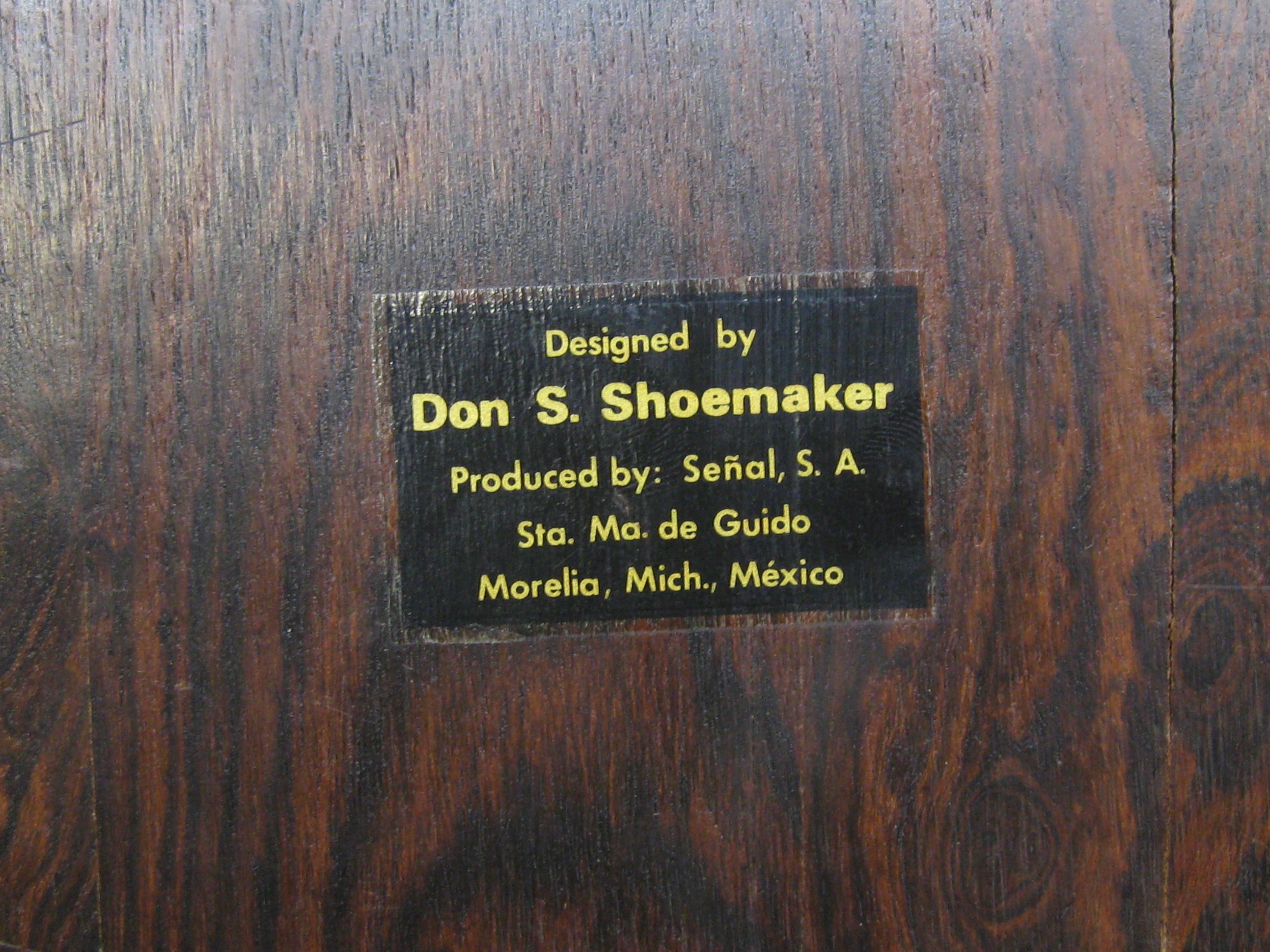 60's Don S Shoemaker for Senal Carved Rosewood Tic-tac-toe Game Mexico Sculpture For Sale 4