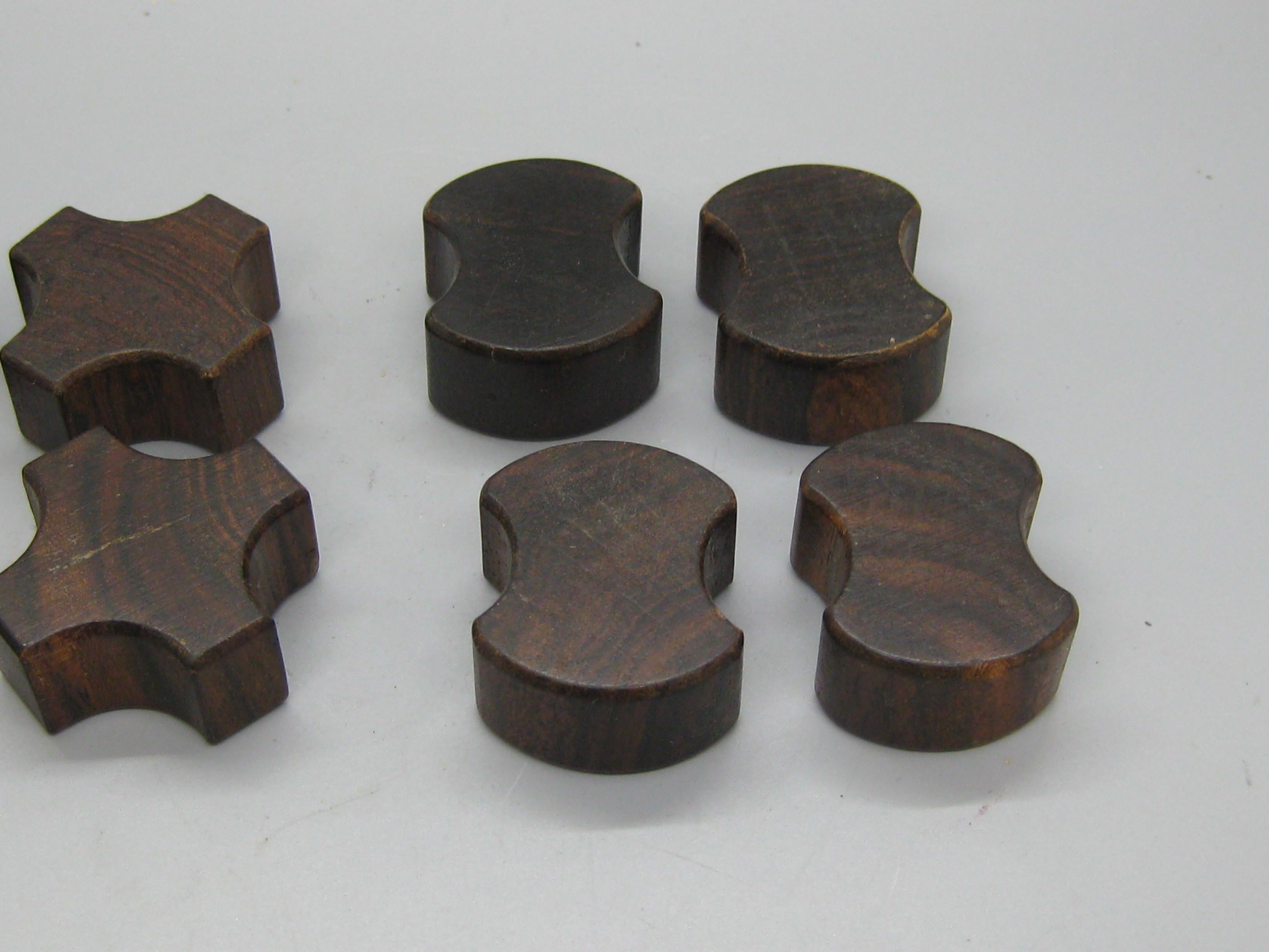 60's Don S Shoemaker for Senal Carved Rosewood Tic-tac-toe Game Mexico Sculpture For Sale 9