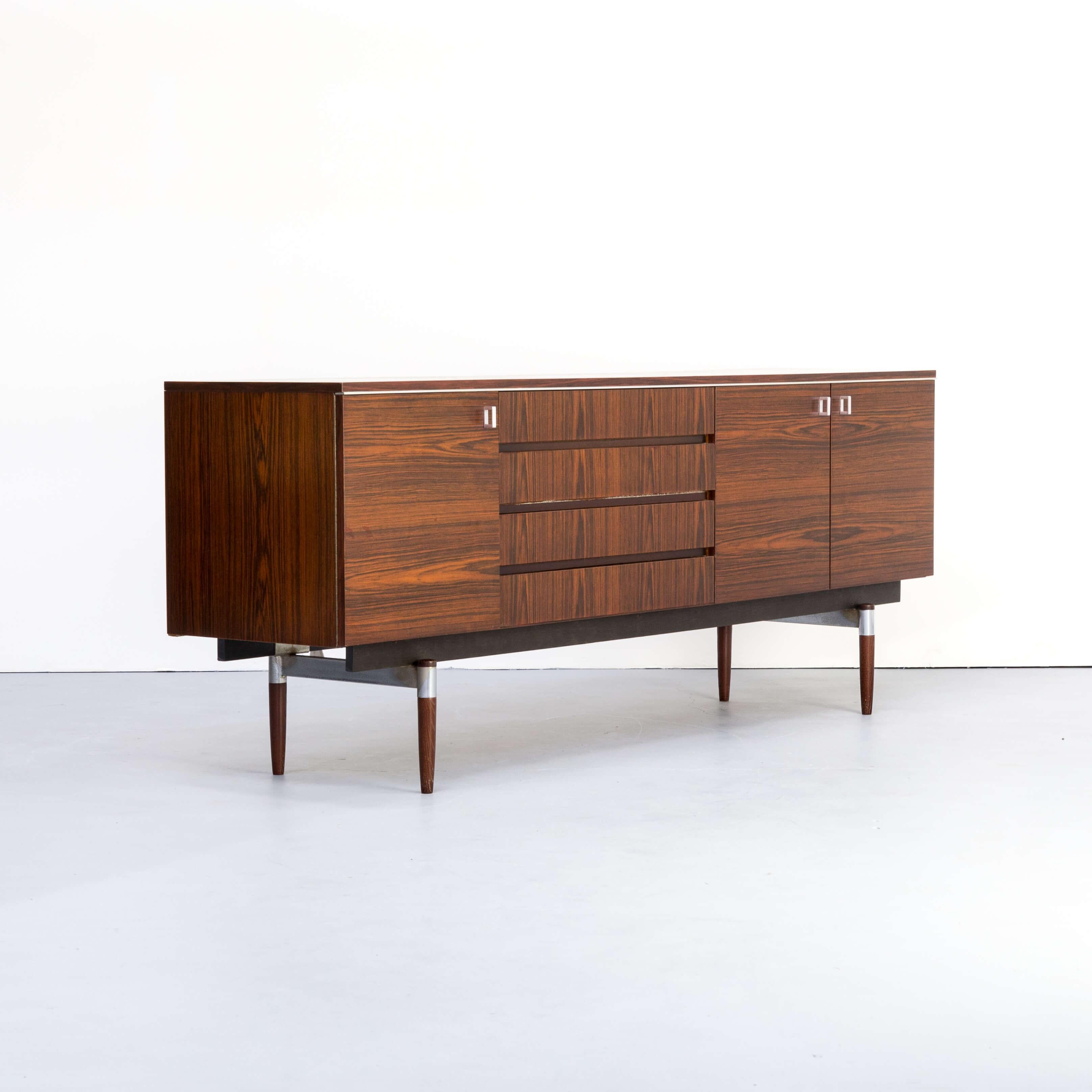 1960s Dutch Modernist Design Rosewood Veneer Sideboard For Sale 2