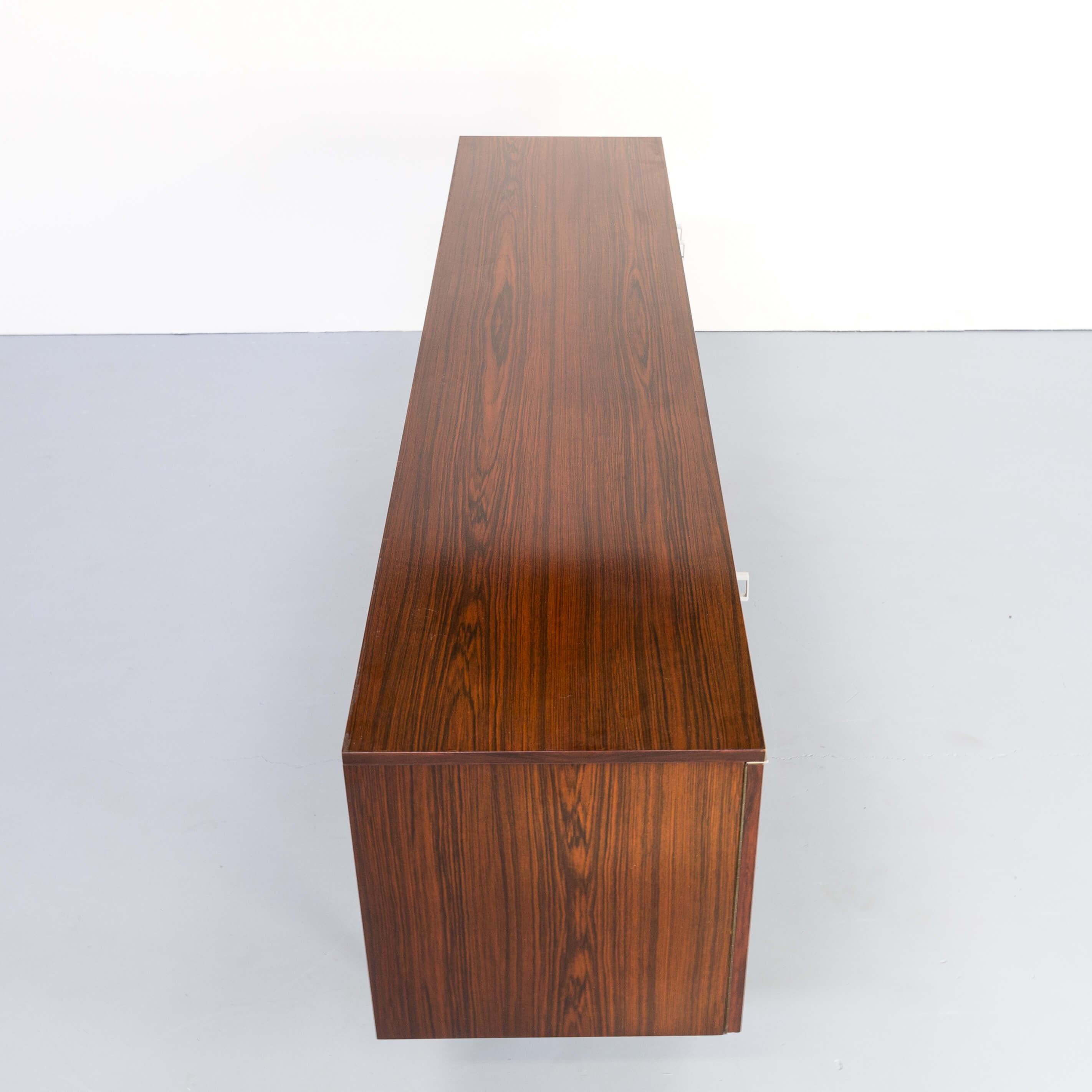 1960s Dutch Modernist Design Rosewood Veneer Sideboard For Sale 4