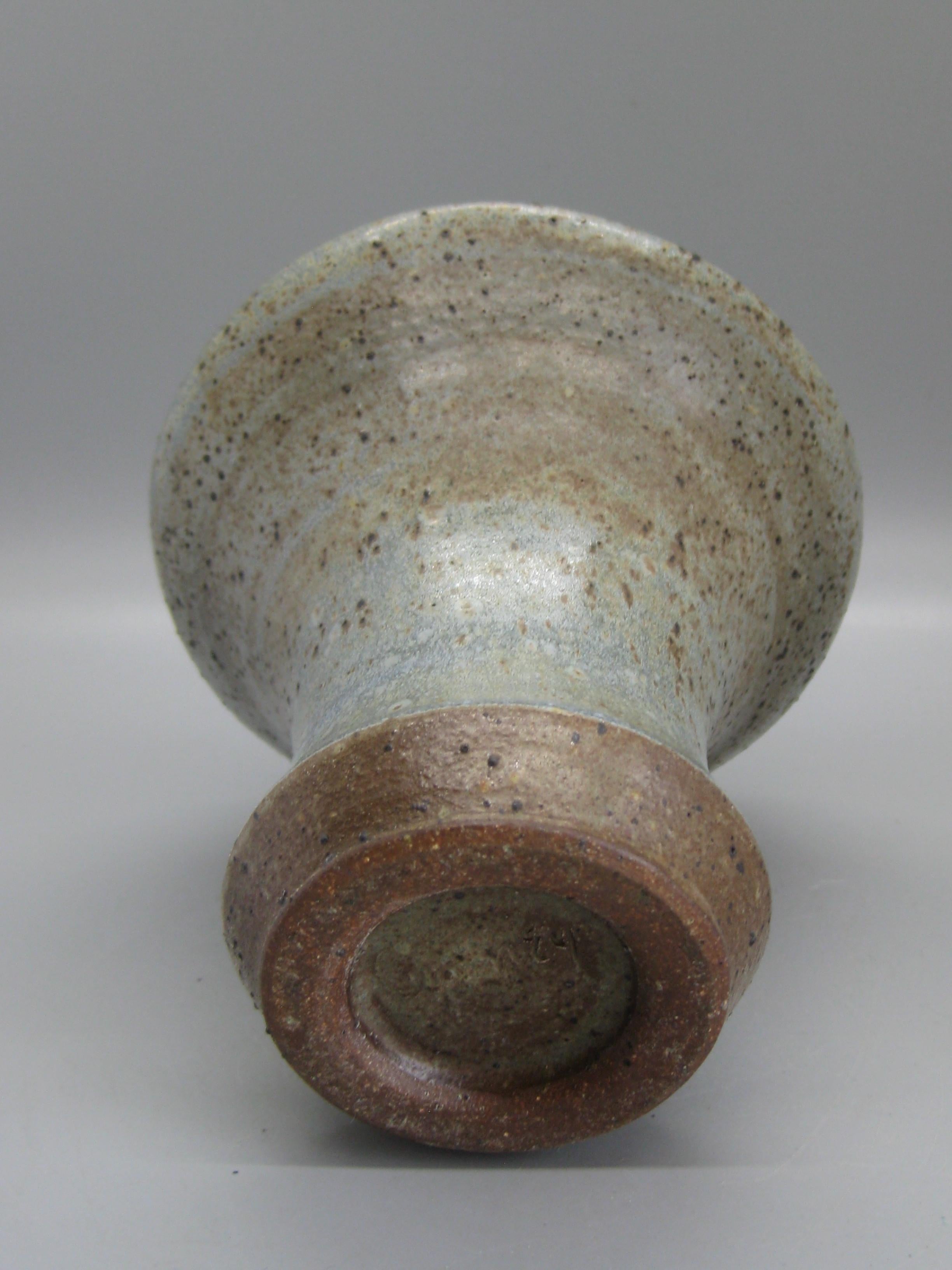 Ed Cromley California Studio Art Pottery Sgraffito Organic Weed Vase Vessel 8