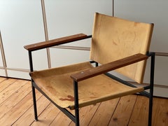 60s Eddie Harlis Thonet ST 805 lounge chair leather sessel Mid Century Bauhaus