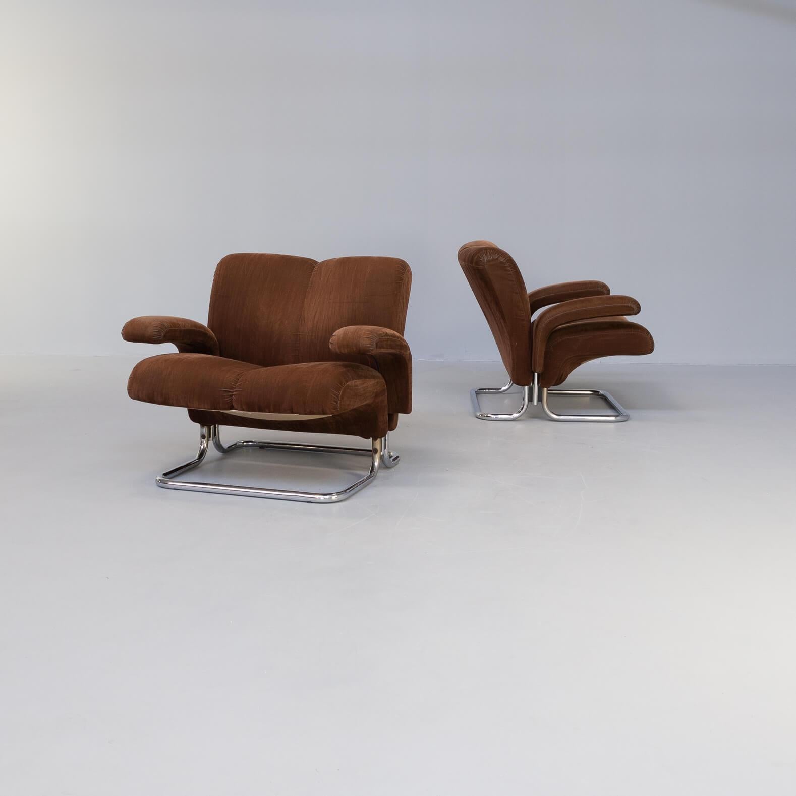 Mid-Century Modern 60s Emilio Guarnacci ‘Isotra’ Fauteuil for 1P Set/2 For Sale