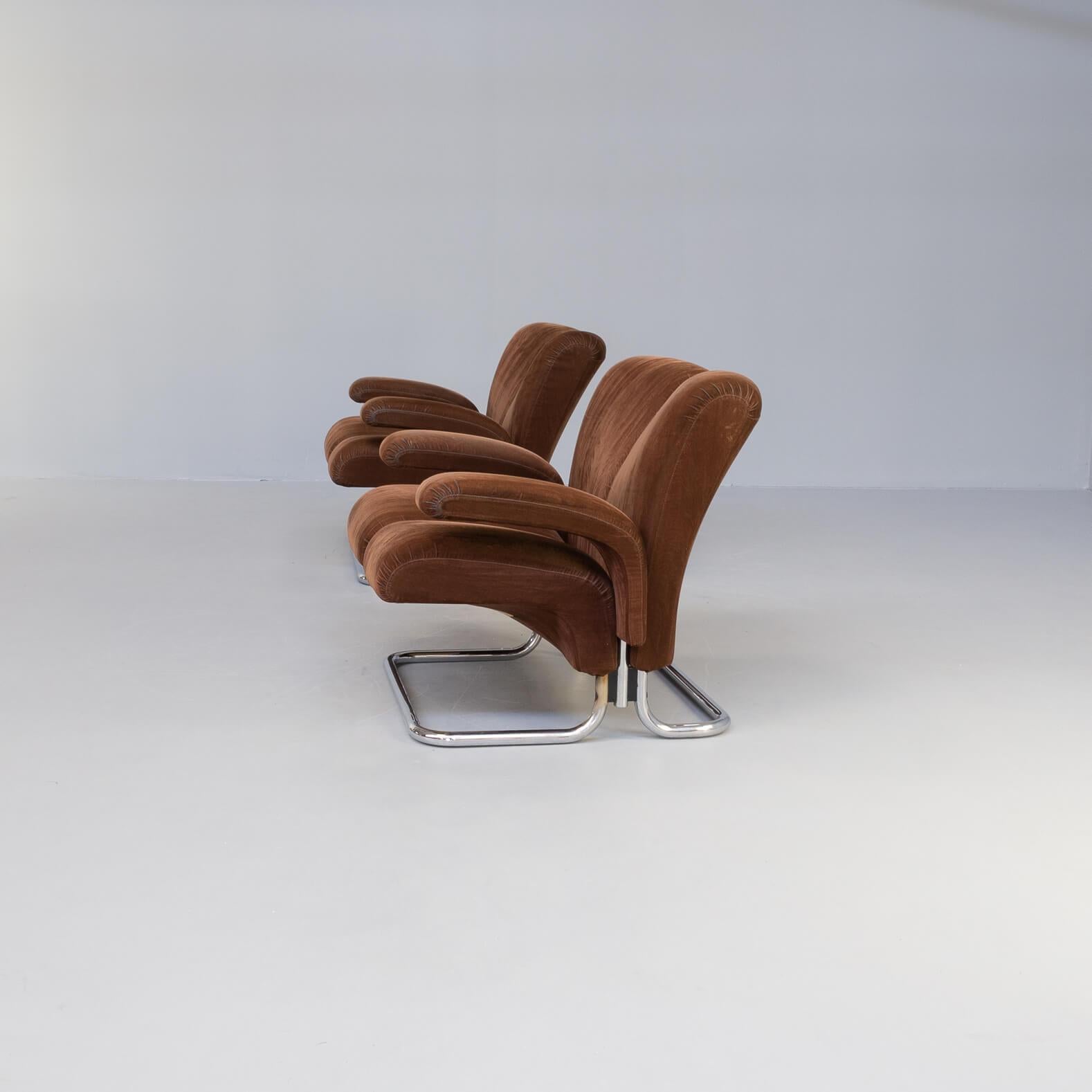 Italian 60s Emilio Guarnacci ‘Isotra’ Fauteuil for 1P Set/2 For Sale