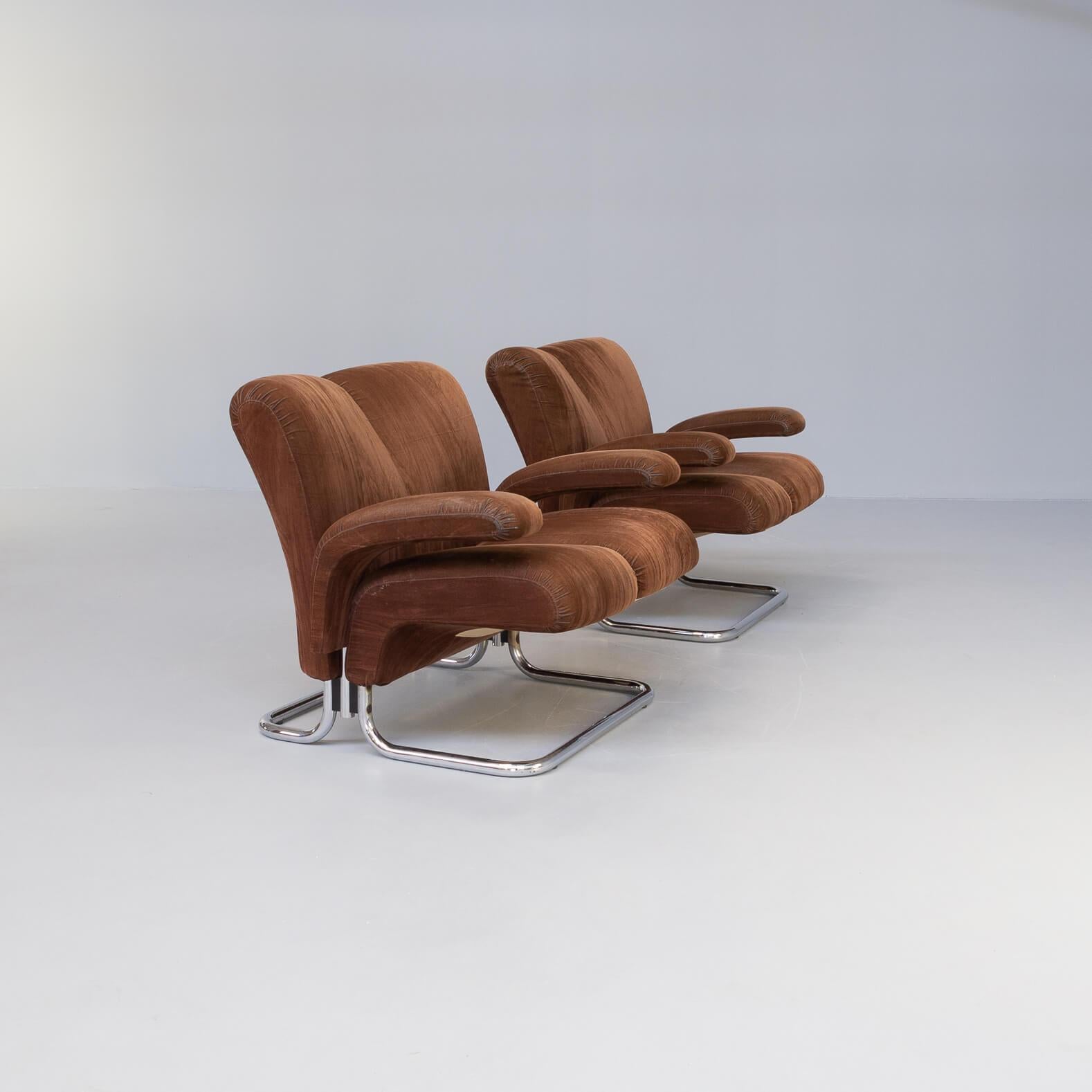 20th Century 60s Emilio Guarnacci ‘Isotra’ Fauteuil for 1P Set/2 For Sale