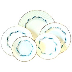 1960'S English Bone China Dinnerware "Downing" by Minton, Set of 45