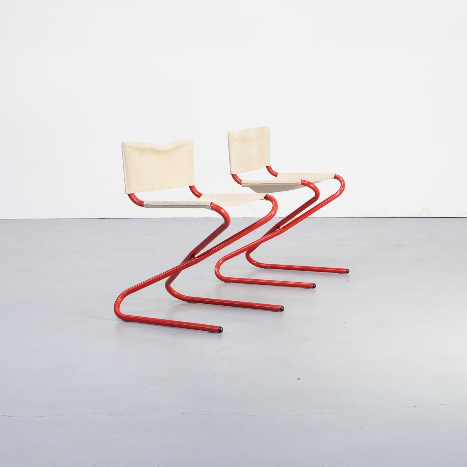 1960s Erik Magnussen ‘c-chair’ Foldable for Torben Orskov Set of 2 In Good Condition For Sale In Amstelveen, Noord