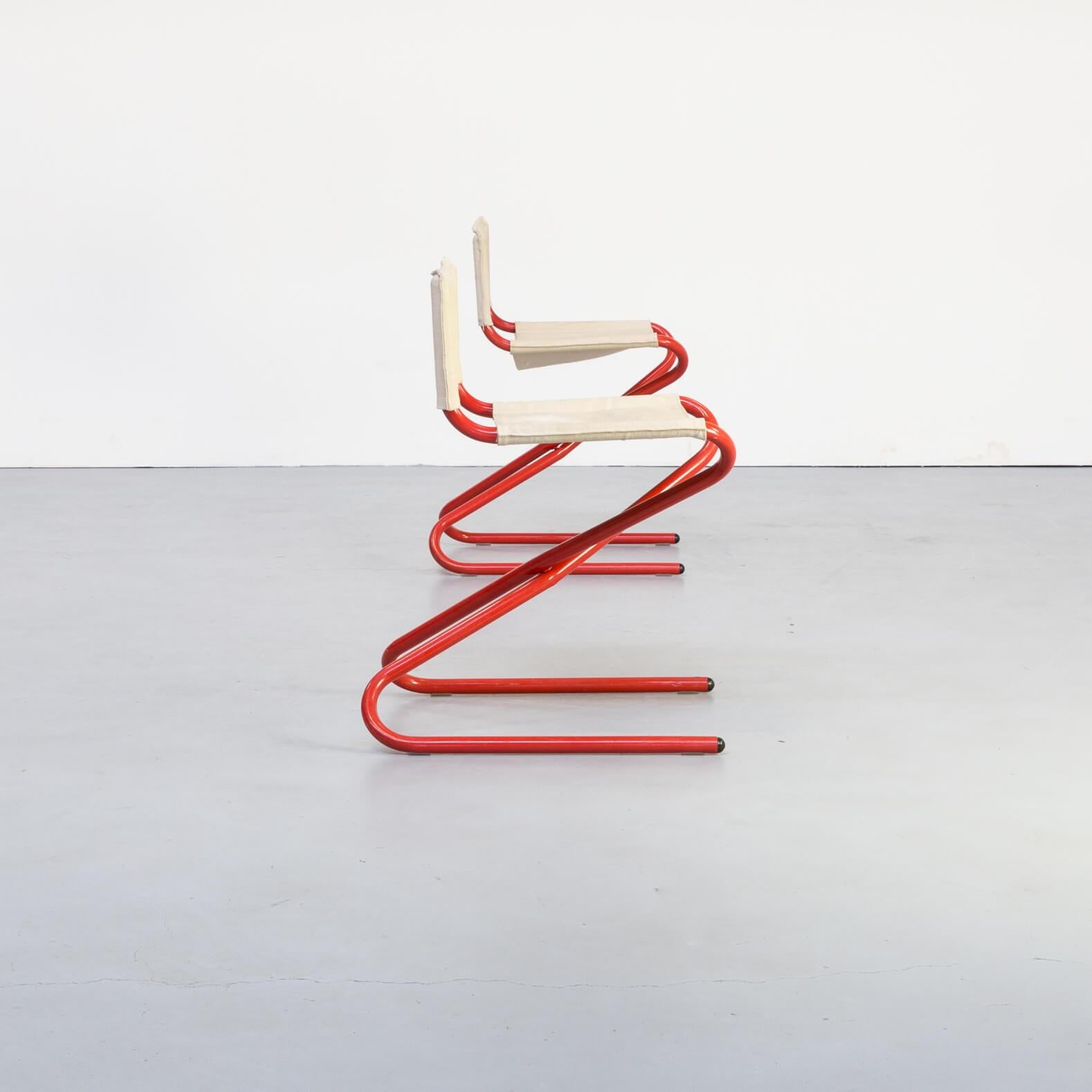 20th Century 1960s Erik Magnussen ‘c-chair’ Foldable for Torben Orskov Set of 2 For Sale