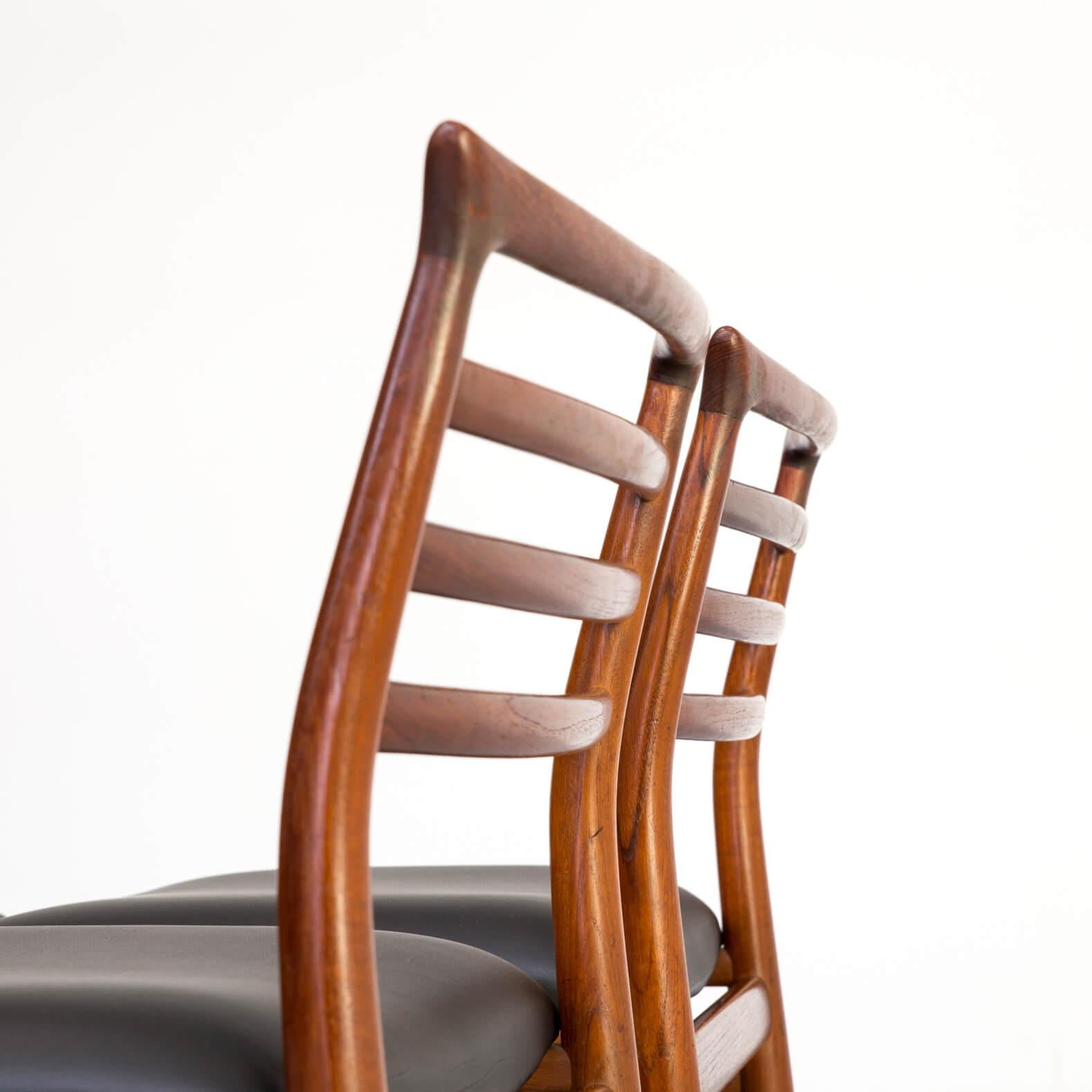 1960s Erling Torvits Dining Chair for Sorø Stolefabrik Set of 4 For Sale 4