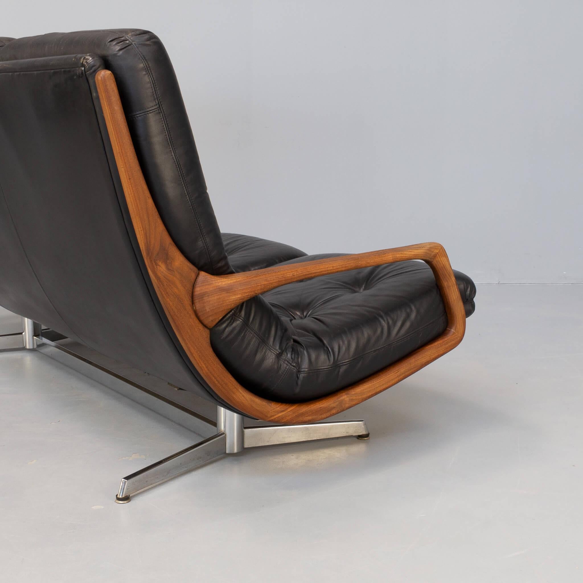 German 60s Eugen Smidt Three Seater Sofa for Soloform For Sale