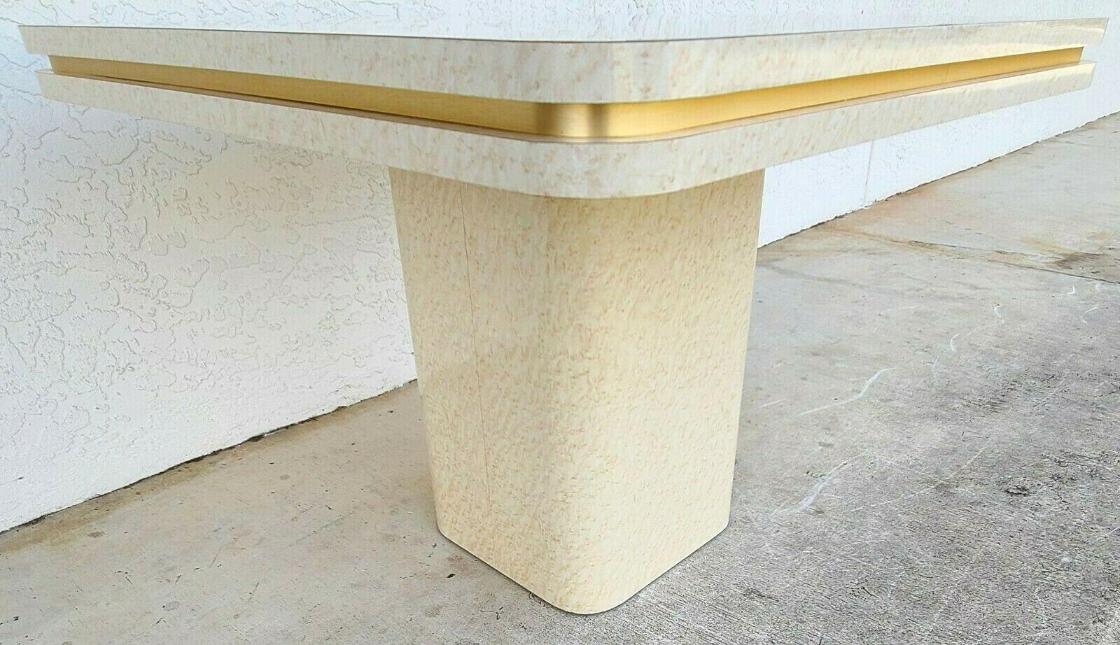 Mid-20th Century 60's Formica Pedestal Dining Game Table For Sale