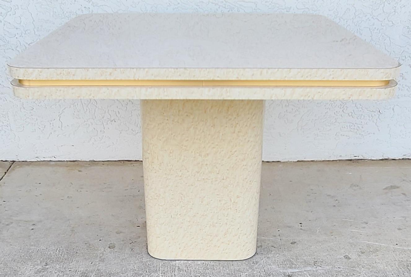 60's Formica Pedestal Dining Game Table For Sale 1