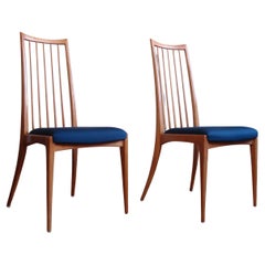 60s German vintage design Cherrywood Dining Chairs by Ernst Martin Dettinger