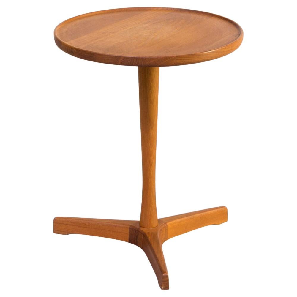 1960s Hans Andersen Round Teak Side Table for Artek For Sale