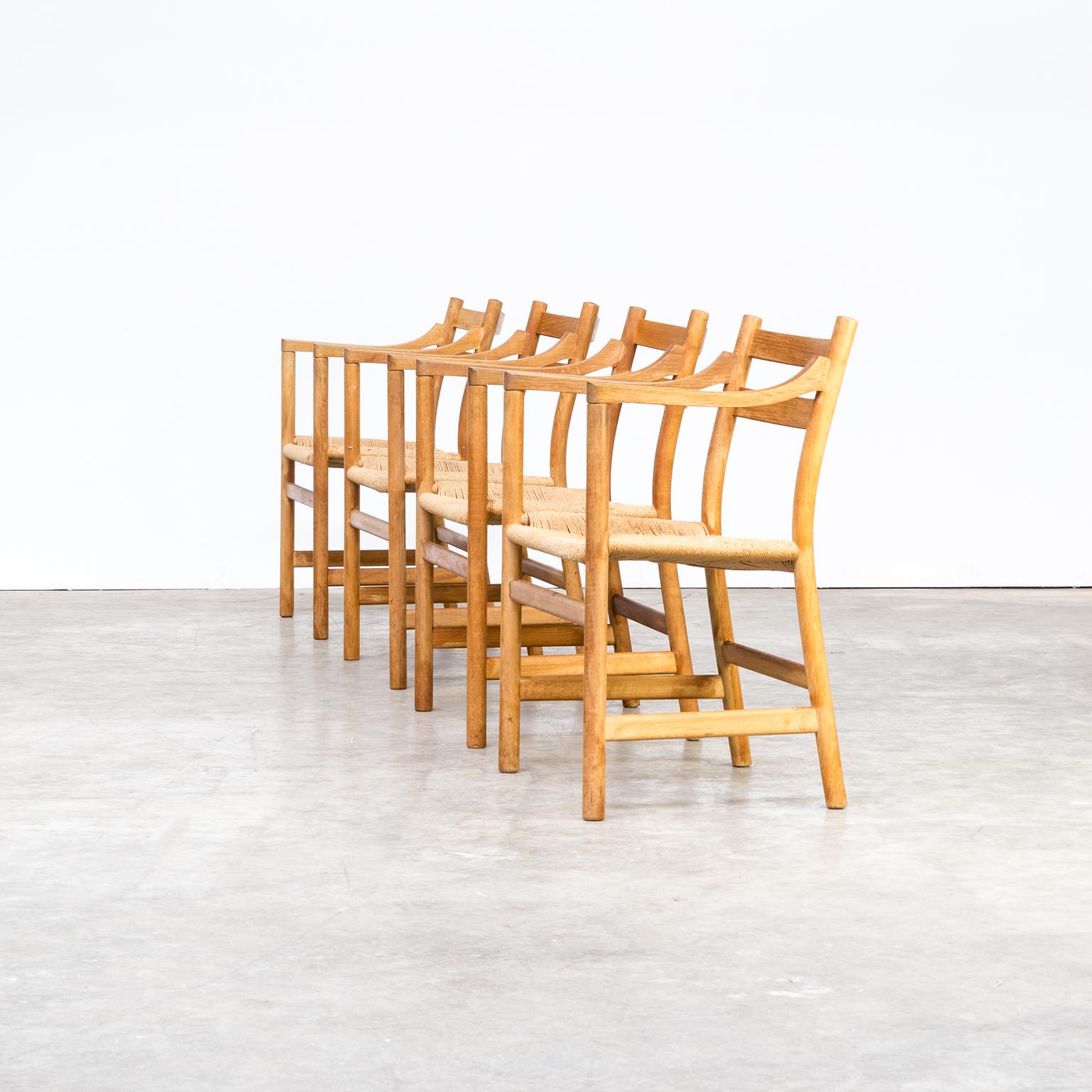 1960s Hans Wegner ‘CH46’ Chair for Carl Hansen & Son, Set of 4 In Good Condition For Sale In Amstelveen, Noord
