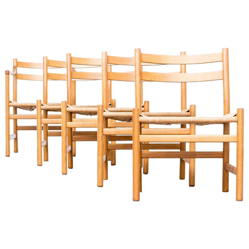 1960s Hans Wegner ‘CH47’ Chairs and ‘CH46’ Chair for Carl Hansen & Son Set of 5 For Sale