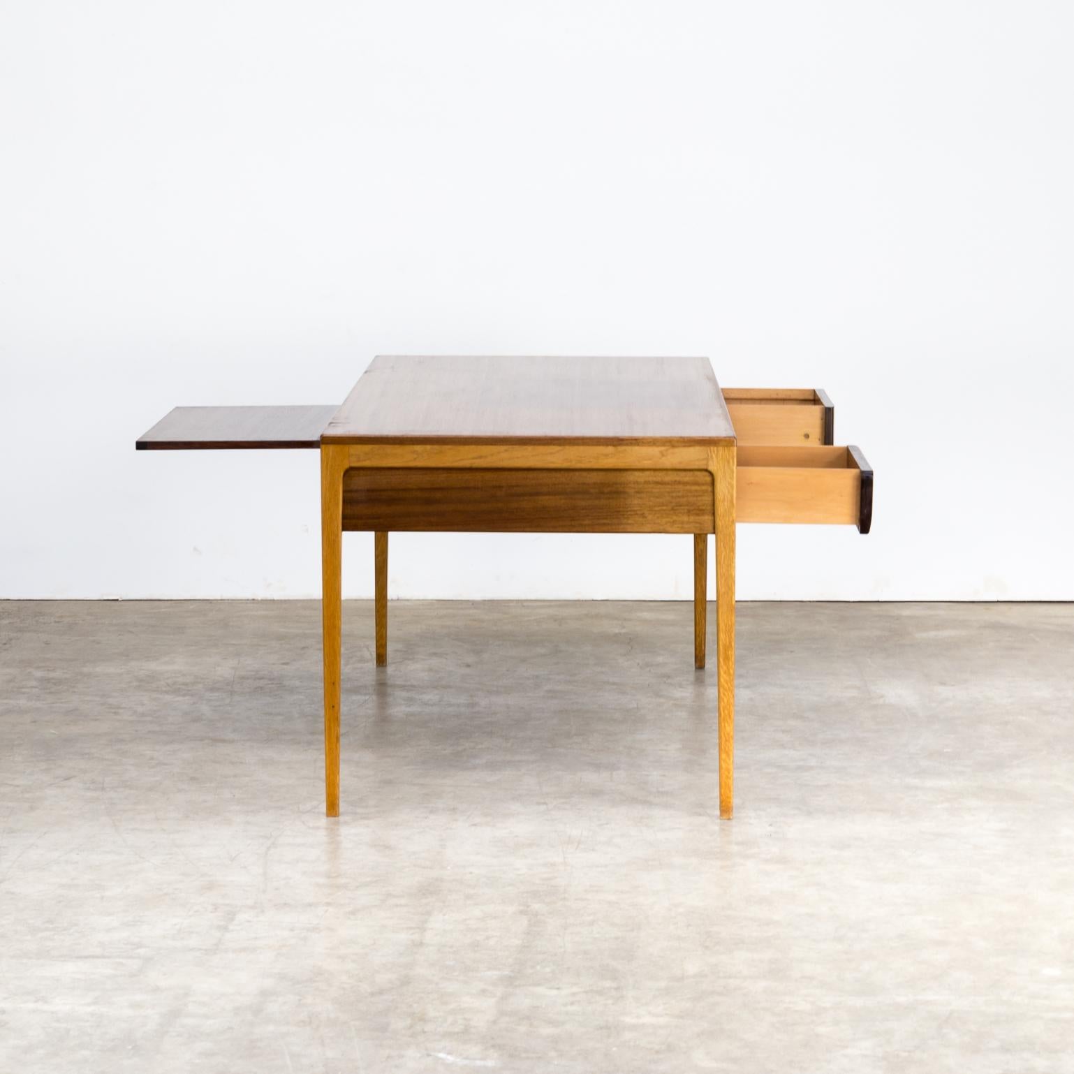 Oak 1960s Hartmut Lohmeyer Executive Writing Desk for Wilkhahn For Sale
