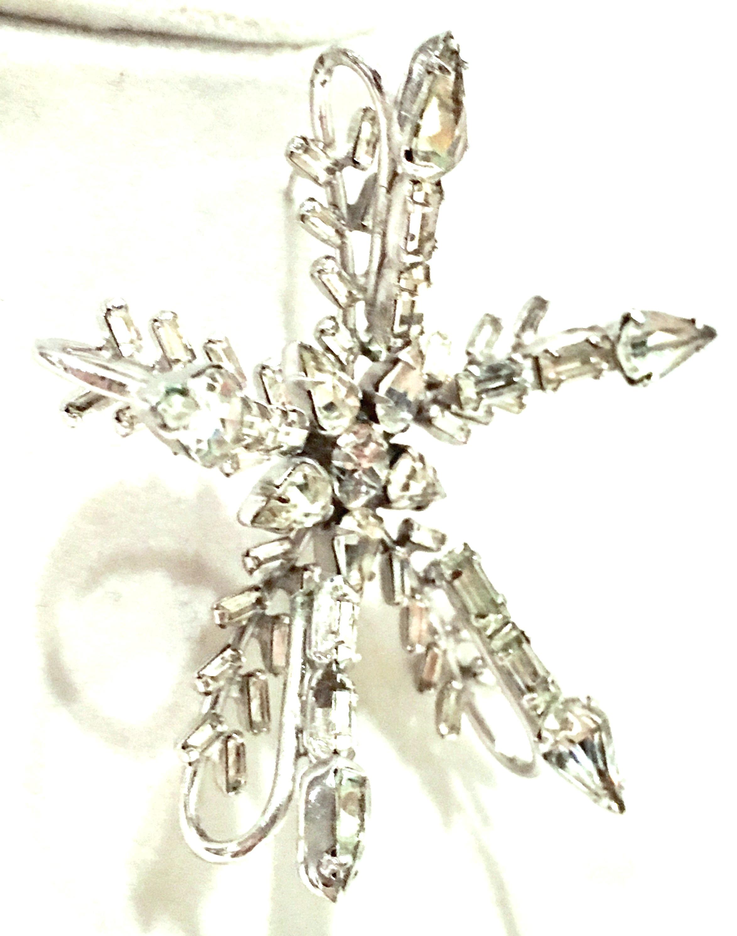 60'S Hattie Carnegie Silver & Austrian Crystal 