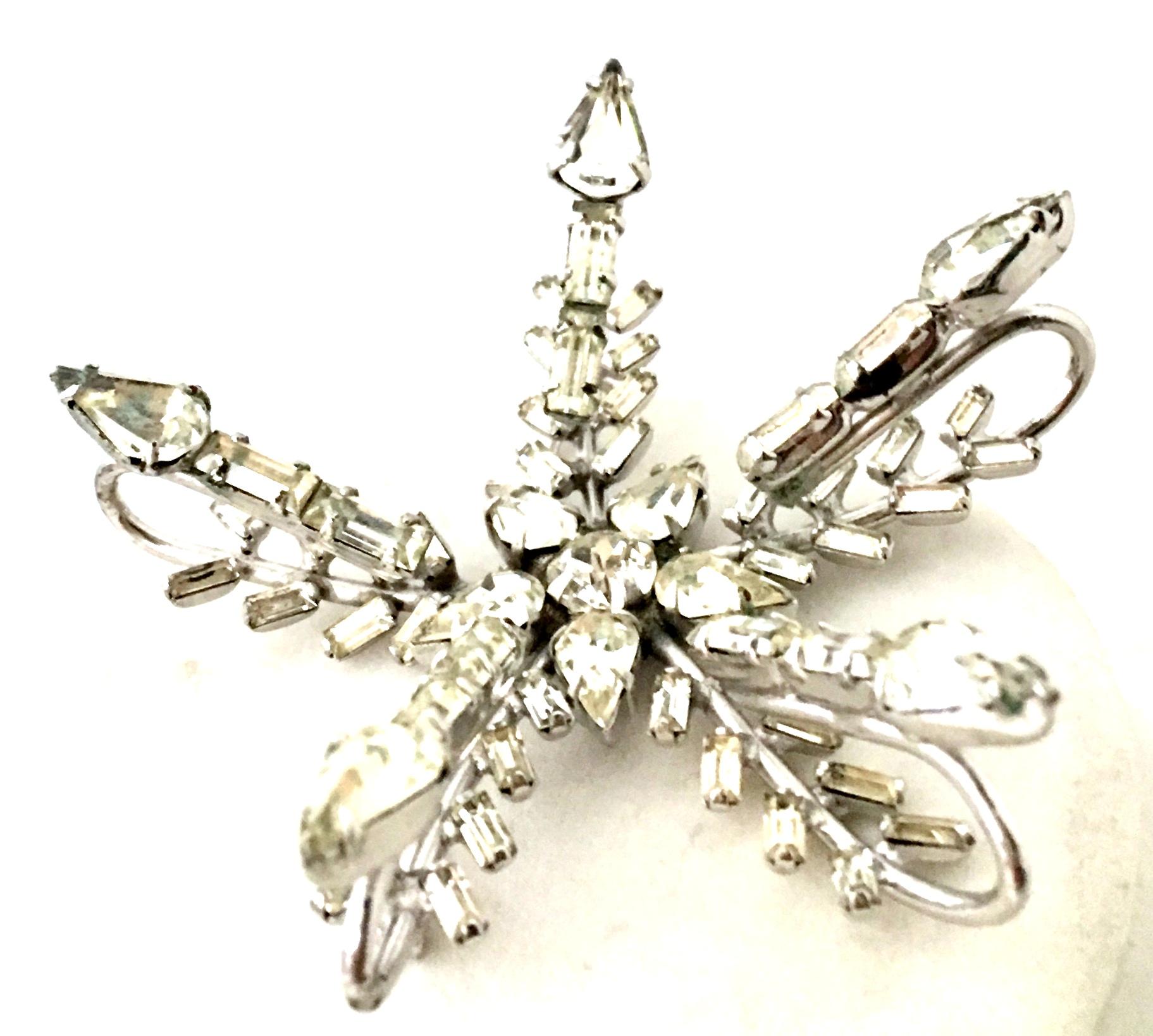 Women's or Men's 60'S Hattie Carnegie Silver & Austrian Crystal 