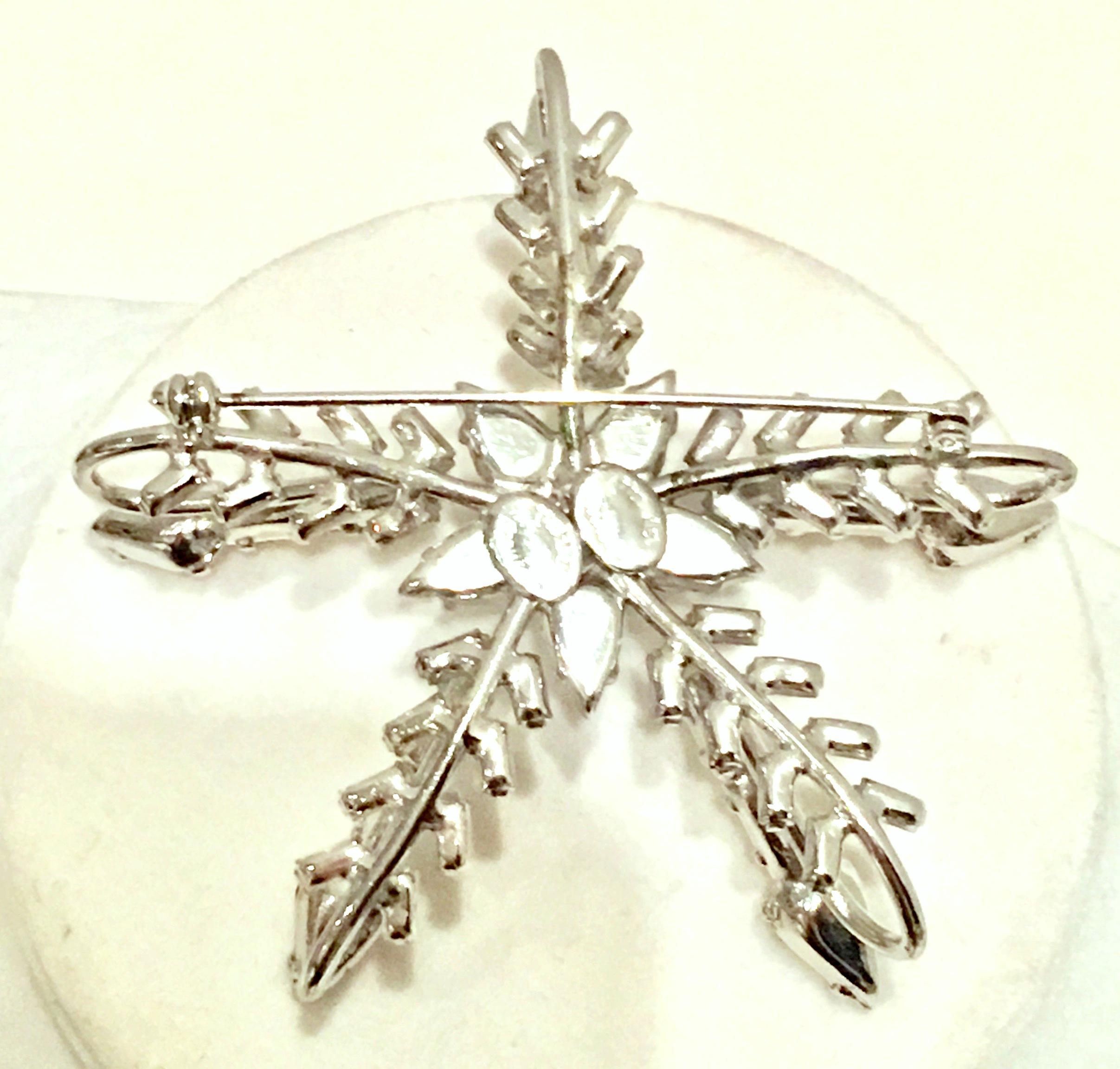 60'S Hattie Carnegie Silver & Austrian Crystal 