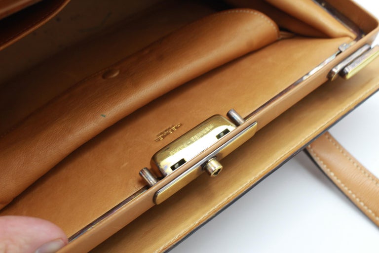 60's Hermes Vintage Pullman Brown Leather Bag For Sale 2