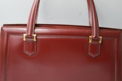 60's Hermes Vintage Pullman Burgundy Box Leather Bag
