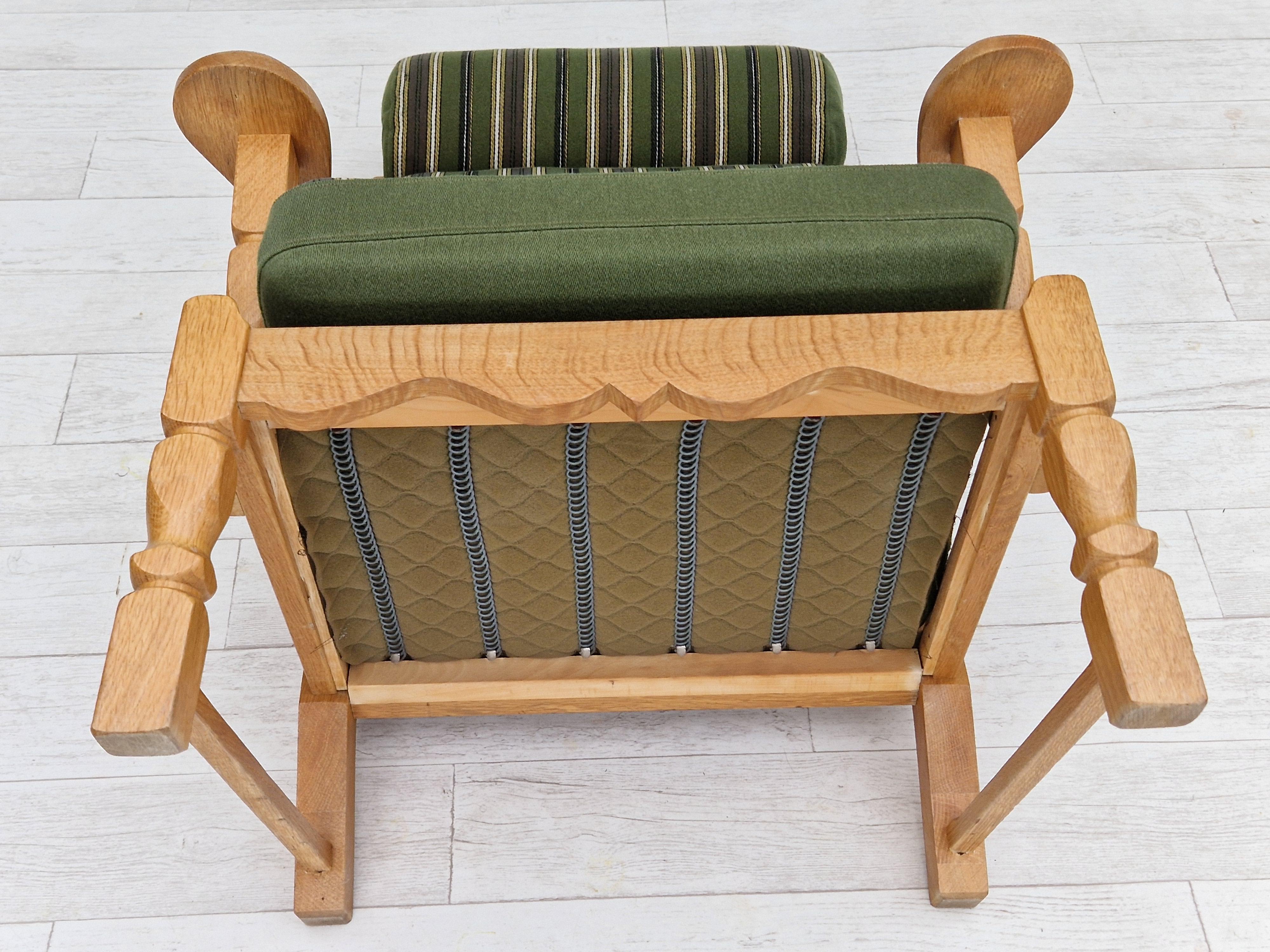 Années 60, fauteuil à dossier haut, design danois, style Henning Kjærnulf, original. en vente 5