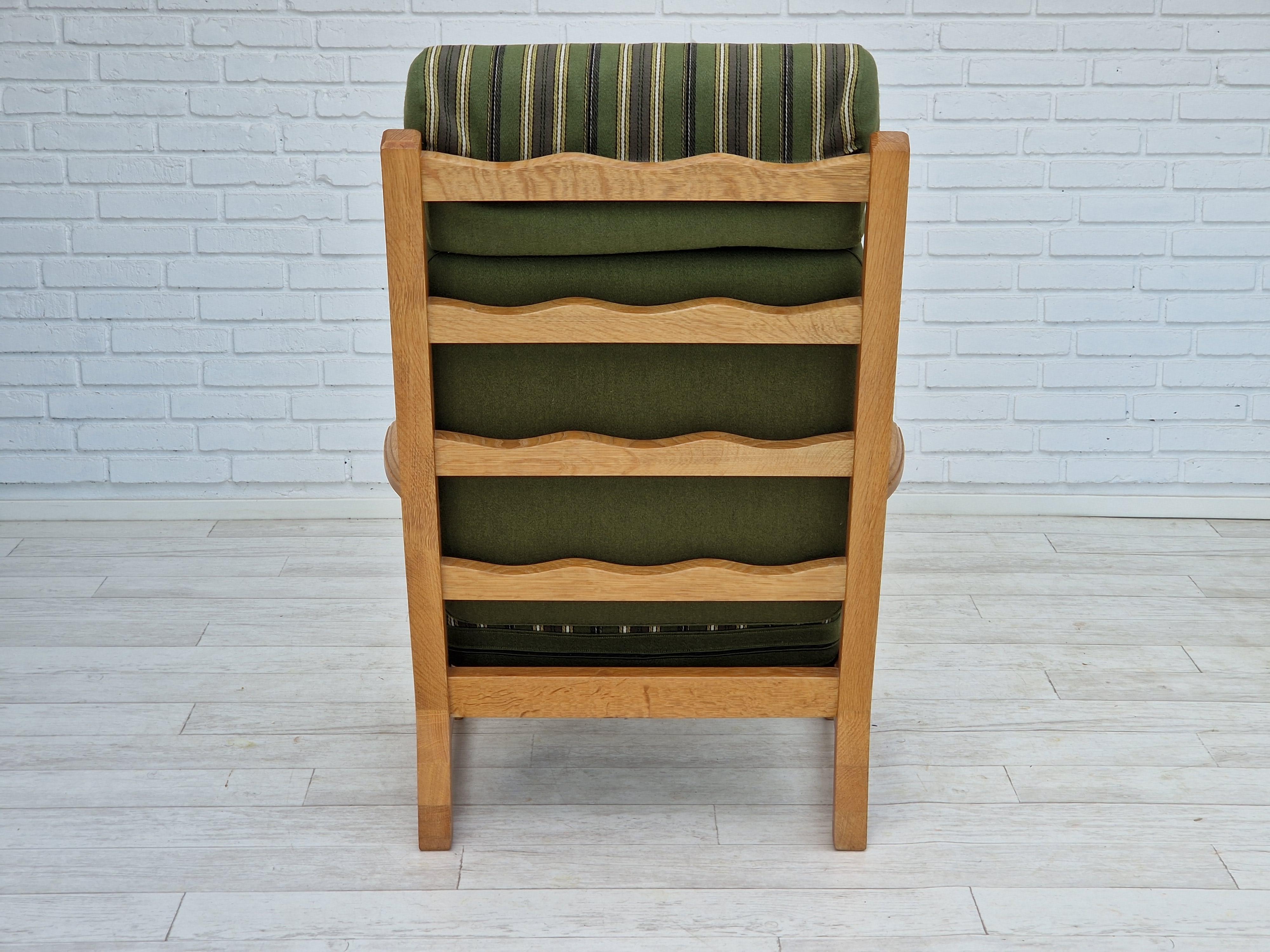 Années 60, fauteuil à dossier haut, design danois, style Henning Kjærnulf, original. en vente 2