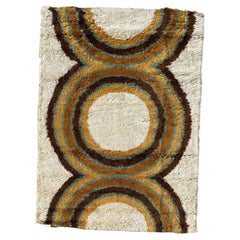 60's HOJER EKSPORT WILTON Círculos Lana SIN UTILIZAR Moderna Rya Danesa Alfombra Siglo Medio