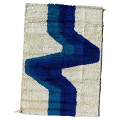 Tappeto Rya anni '60 Hojer Eksport Wilton Lightening INUTILIZZATO Danese Moderno Metà Secolo