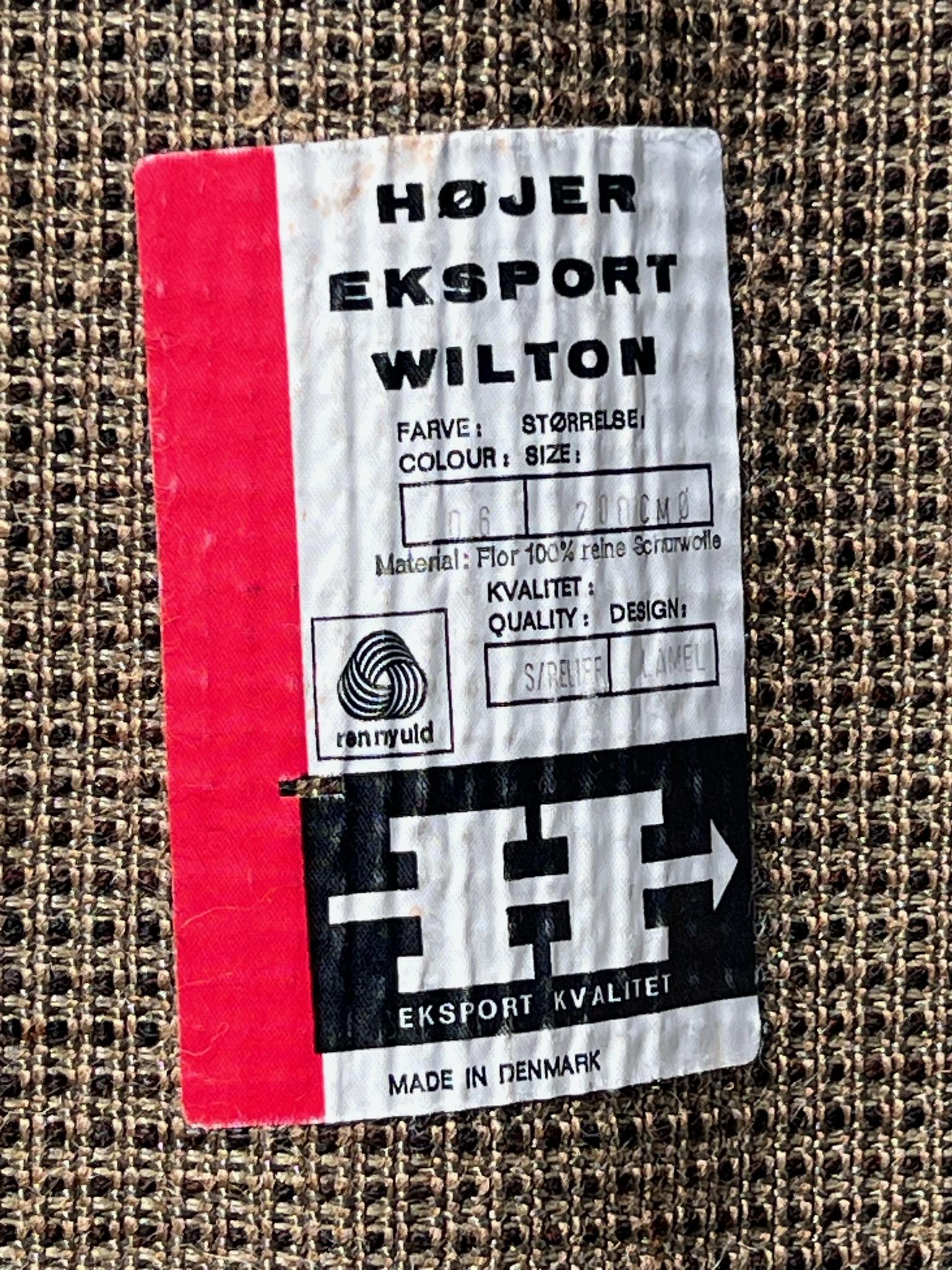 Danois Tapis danois Rya rond crème non estampillé HOJER EKSPORT WILTON, années 60 en vente