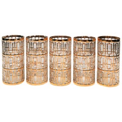 '60s Hollywood Regency 22-Karat Gold Highball Cocktail Glasses