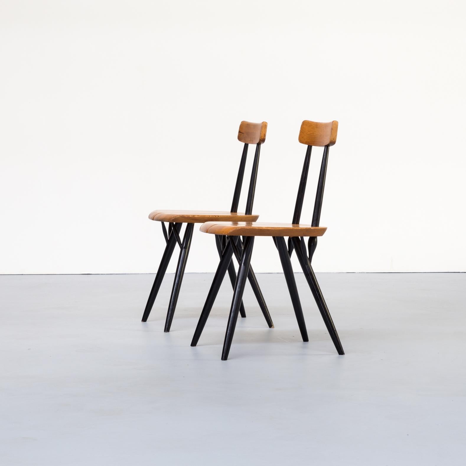 Finnish 1960s Ilmari Tapiovaara “Pirkka” Dining Chair for Laukaan Puu, Set of 2 For Sale