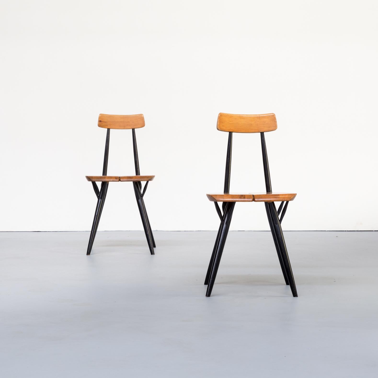 1960s Ilmari Tapiovaara “Pirkka” Dining Chair for Laukaan Puu, Set of 2 In Good Condition For Sale In Amstelveen, Noord