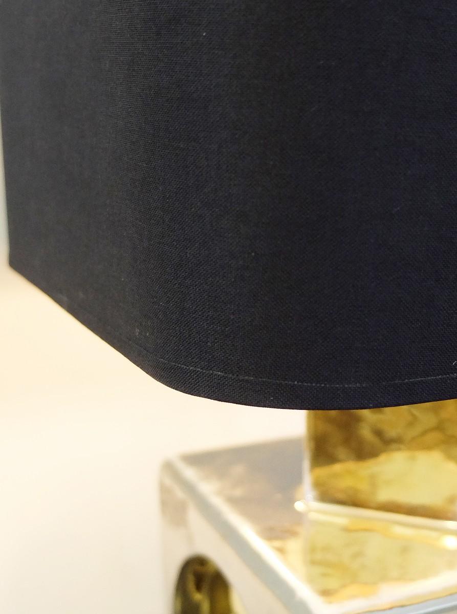 Lampe cubique italienne des années 1960 en céramique argentée et or, Ceramiche Zaccagnini Bon état - En vente à Brussels, BE