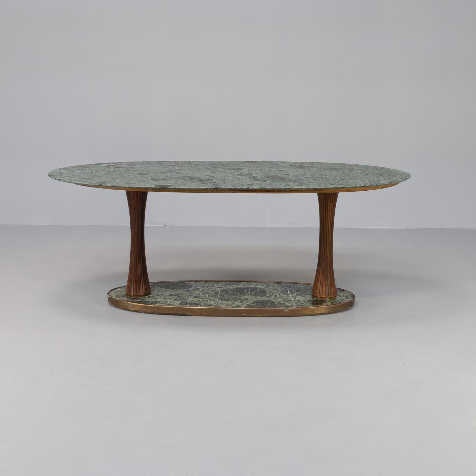 60s Italian Dining Table Marble by Vittorio Dassi In Good Condition For Sale In Amstelveen, Noord