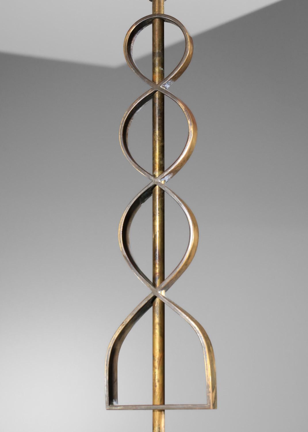 Italienischer Kronleuchter aus Glas und Messing aus den 60er Jahren, Fontana Arte zugeschrieben im Angebot 10