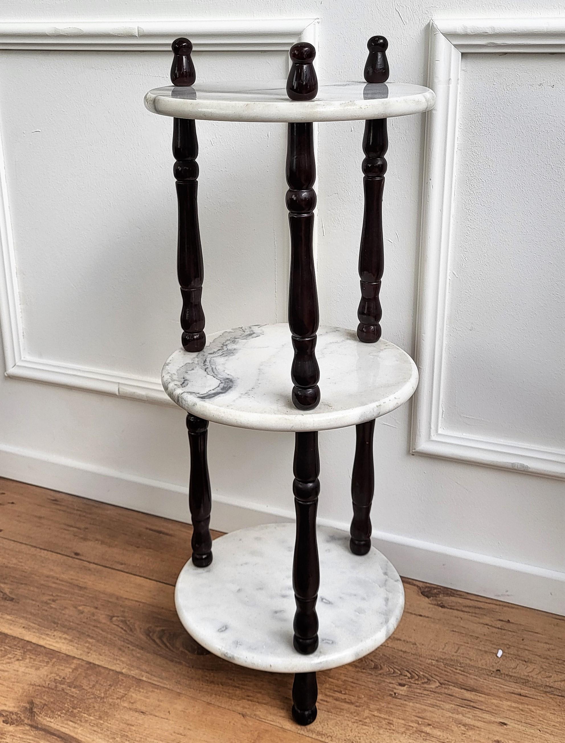 3 tier marble side table
