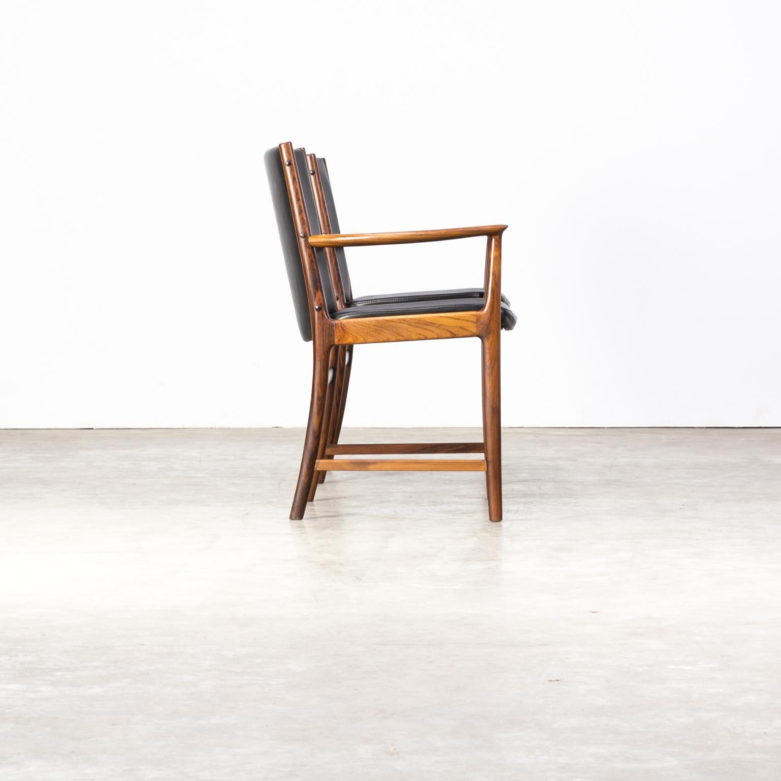 Leather 1960s Kai Lyngfeldt Larsen Armchair for Vejen Møbelfabrik Set of 2 For Sale