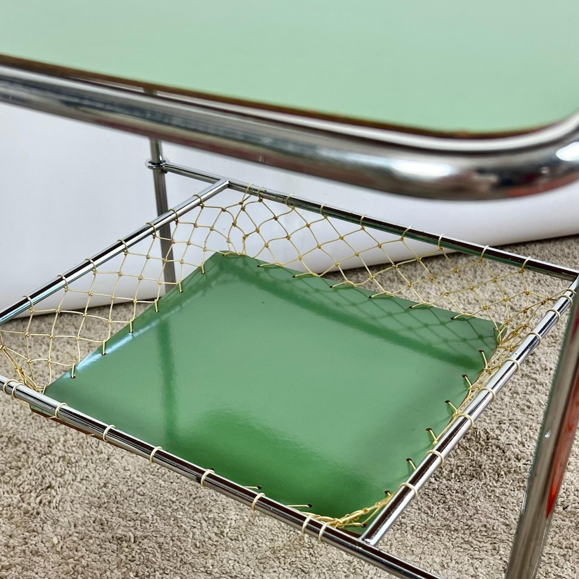 60s Kids Table with 4 Colourful Folding Chairs – Vintage Children Furniture Set For Sale 3